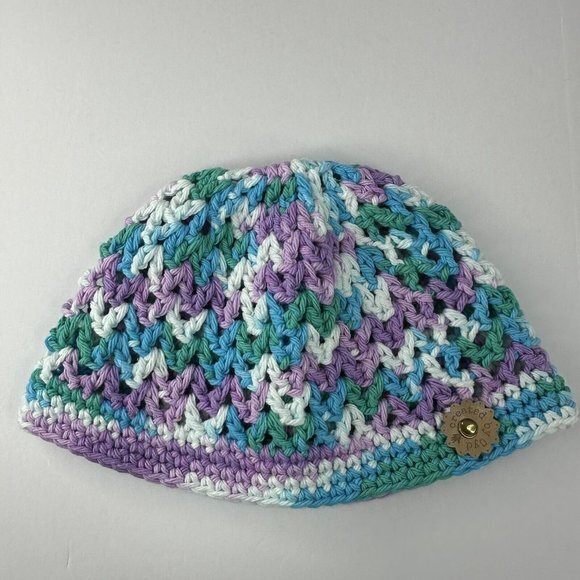 Created by Cyd Handmade Crochet Beanie Clem Lily Sugar N Cream Skull Cap NEW main image 10